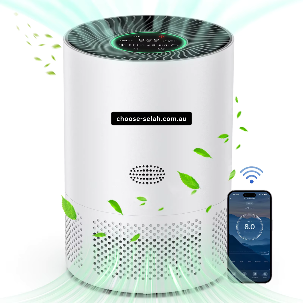 Compact H13 HEPA Air Purifier with Touch Controls for 30–40m² Rooms