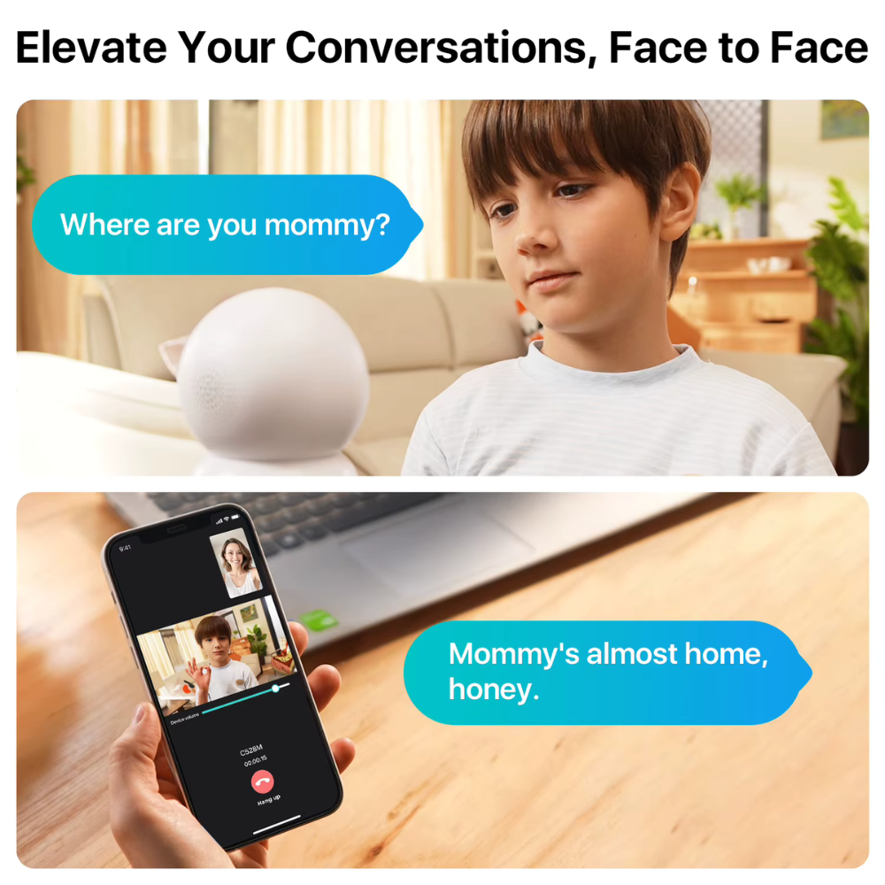 6MP Dual Lens Indoor WiFi Camera with 360° Pan, 90° Tilt and Two Way Video