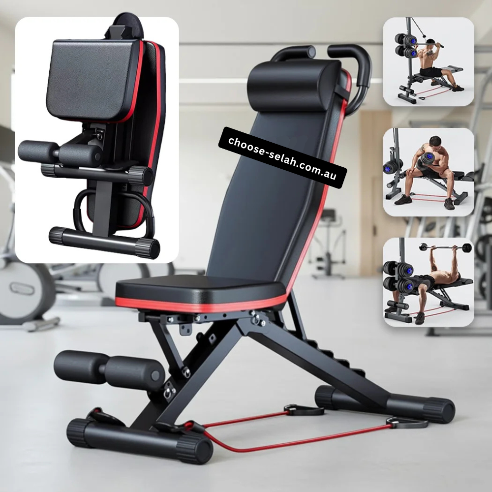 Compact Adjustable Gym Weight Bench for Dumbbell Training, Sit-Ups and Leg Raises