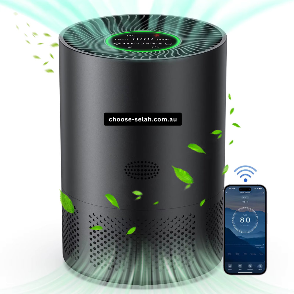 Compact H13 HEPA Air Purifier with Touch Controls for 30–40m² Rooms