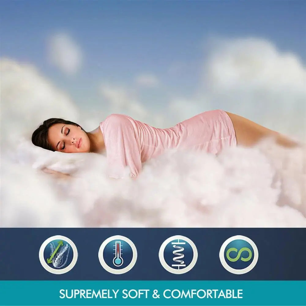 700GSM Goose Down & Feather Quilt Super King 270 x 240cm Cotton Cover All Season Doona