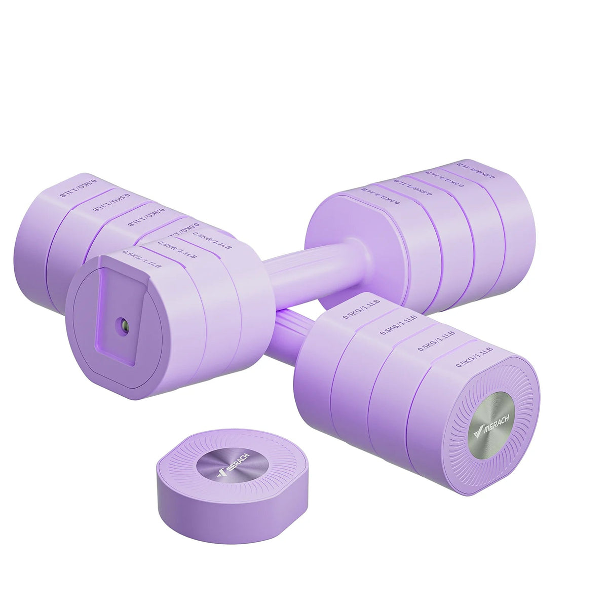 Adjustable Hand Weight Set of 2 with Flat-Sided No-Roll Design
