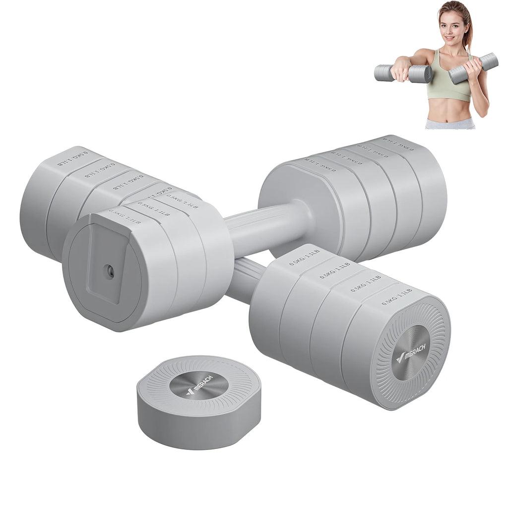 Adjustable Hand Weight Set of 2 with Flat-Sided No-Roll Design