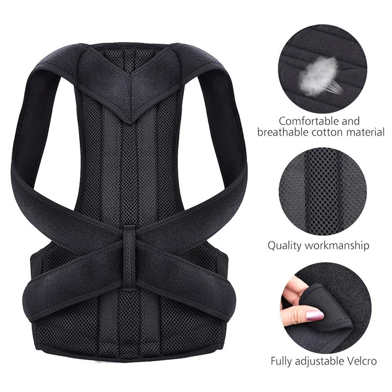 Unisex Adjustable Upper Body Support Strap with Breathable Design