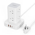Tower Power Strip AU Plug 8 AC Outlets 3 USB Charging Ports USB-C PD 20W with Master Switch