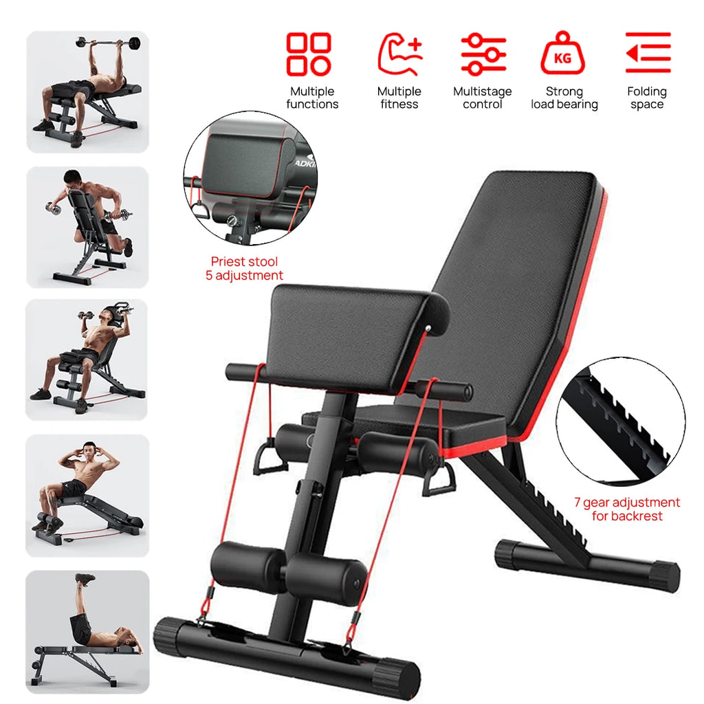 Adjustable Foldable Weight Bench Incline Decline Flat Workout Bench for Home Strength Training