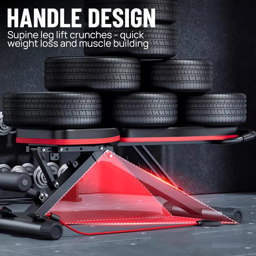 Compact Adjustable Gym Weight Bench for Dumbbell Training, Sit-Ups and Leg Raises