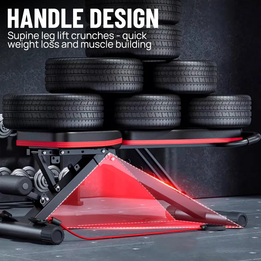 Compact Adjustable Gym Weight Bench for Dumbbell Training, Sit-Ups and Leg Raises