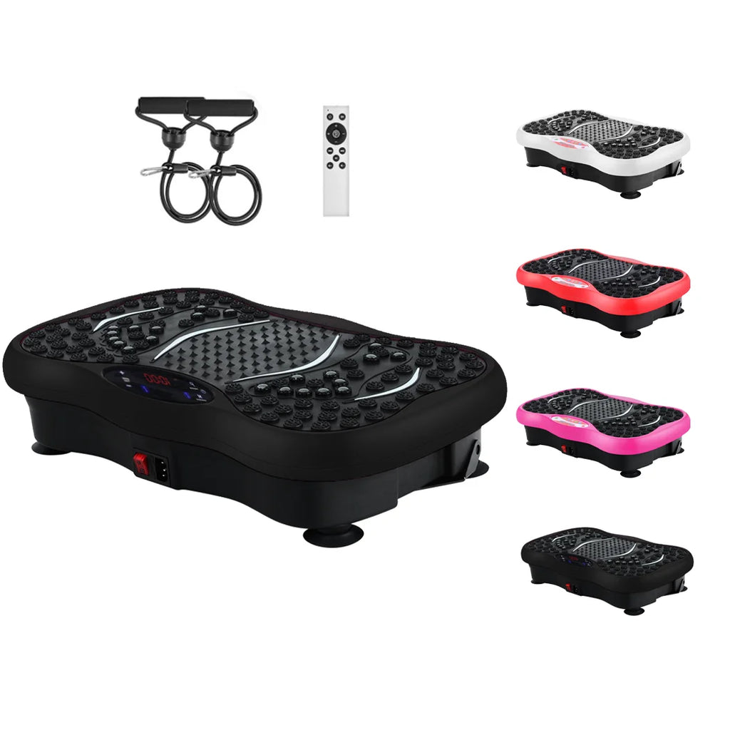 Vibration Fitness Plate with Remote Control and Resistance Bands
