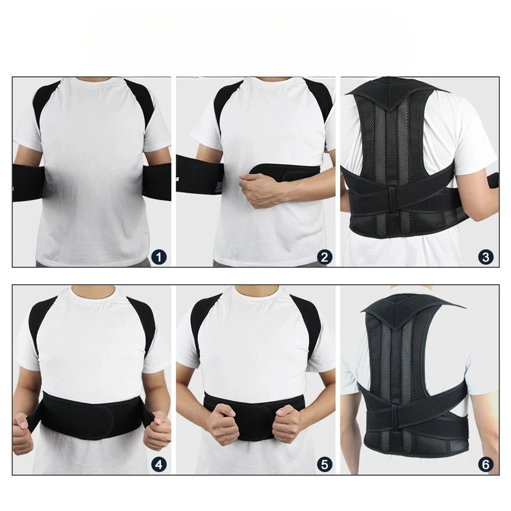 Unisex Adjustable Upper Body Support Strap with Breathable Design