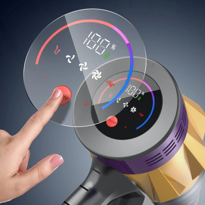Cordless Handheld Vacuum Cleaner 550W 45kPa Rechargeable Lightweight with Touch Control