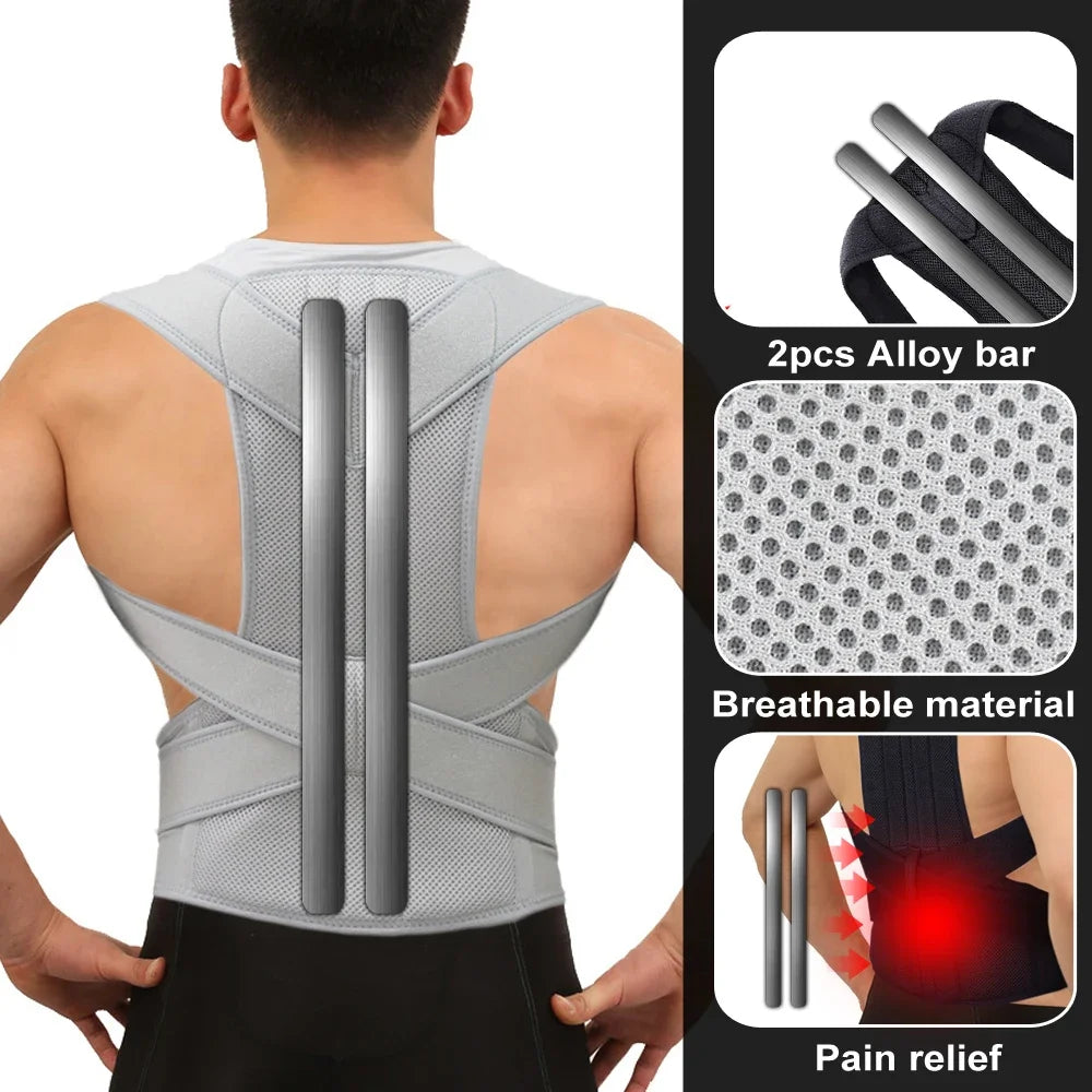 Unisex Adjustable Upper Body Support Strap with Breathable Design