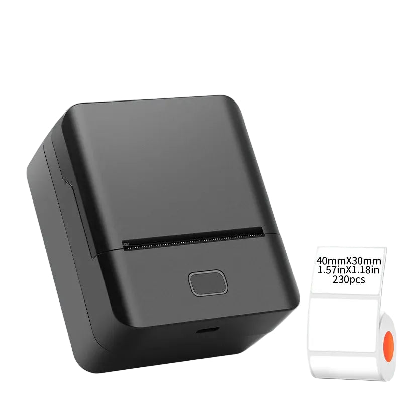 Portable Bluetooth Thermal Label Printer with 9 Label Rolls for Home Organisation