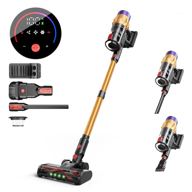 Cordless Handheld Vacuum Cleaner 550W 45kPa Rechargeable Lightweight with Touch Control