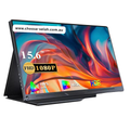 Portable 15.6 Inch FHD IPS Monitor USB-C Mini HDMI External Display with HDR and Built-in Speakers